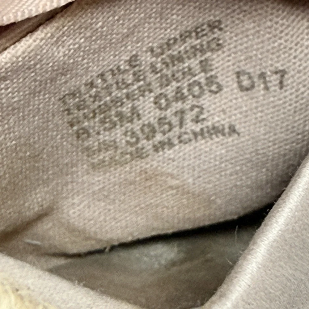 Tory Burch Elisa Wedge Satin Espadrille Soy Latte Size 8.5 Sandals Ankle Ribbon